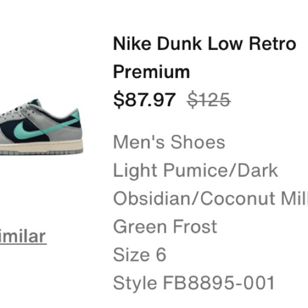 Nike Dunk Low Retro Premium - Light Green and Dark Gray